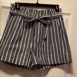 Paper bag waist shorts